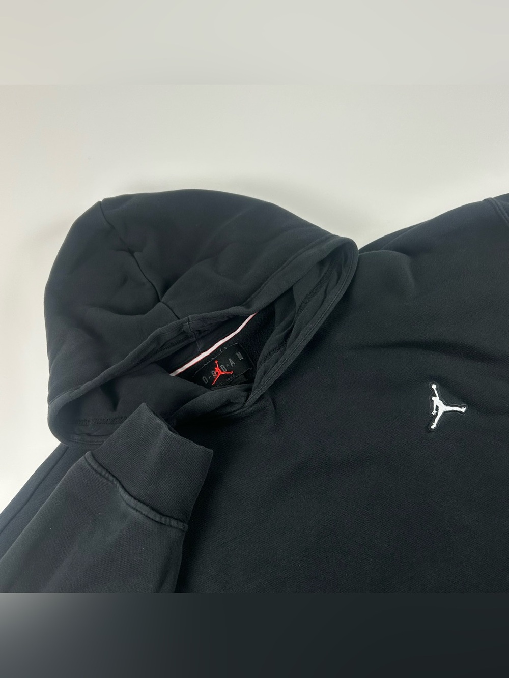 Air Jordan Men’s SZ L Brooklyn Club Fleece Black Pullover Sweatshirt Hoodie